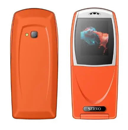 Оранжевый SERVO S06 1,77 дюймов две sim-карты мобильные телефоны с GSM вибрацией снаружи fm-радио мобильный телефон русская клавиатура русская буква - Цвет: Оранжевый
