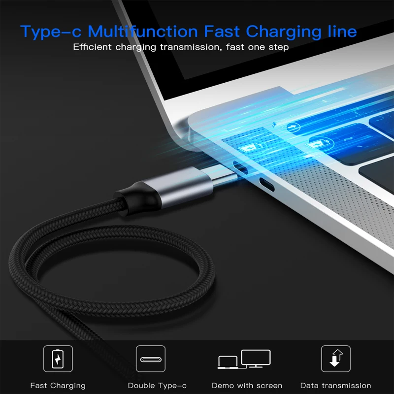 Кабель для быстрой зарядки и передачи данных type-C, 3 А, usb type-C, кабель для USB-C, кабель для MacBook ChromeBook Nexus, телефонные аксессуары