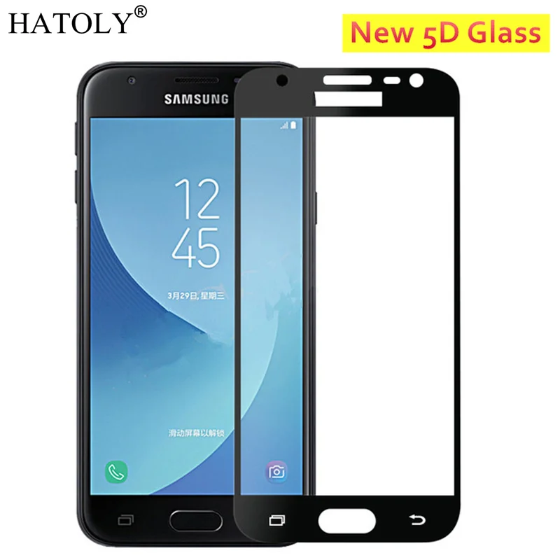 5D закаленное стекло для Samsung Galaxy J5 2017 с полным покрытием изогнутое J527 защитная
