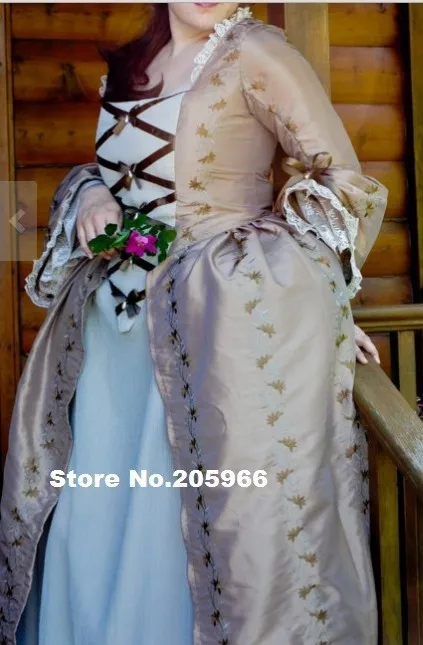 Изготовленное на заказ платье в стиле рококо 18-го века 1700s Marie Antoinette наряд для