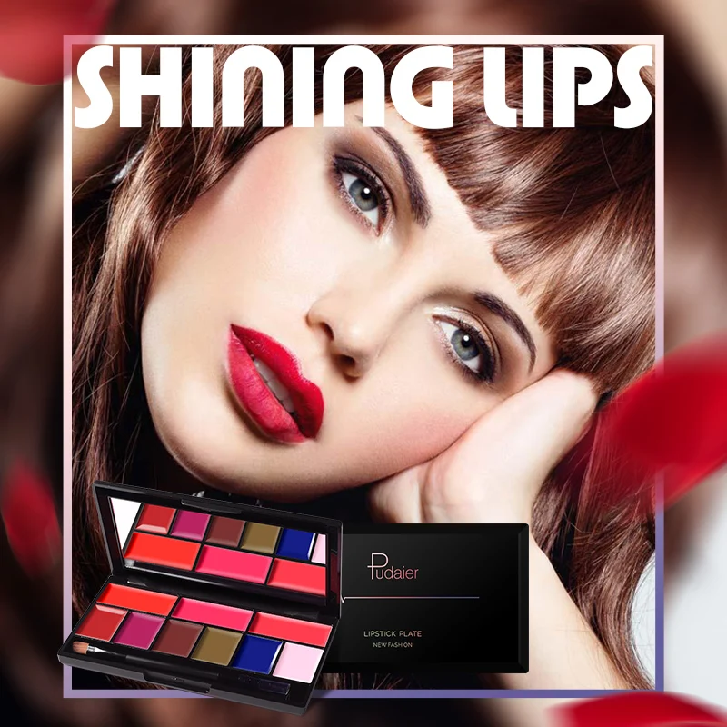 Бренд Pudaier новая Палетка с губной помадой водонепроницаемая долговечная сделай