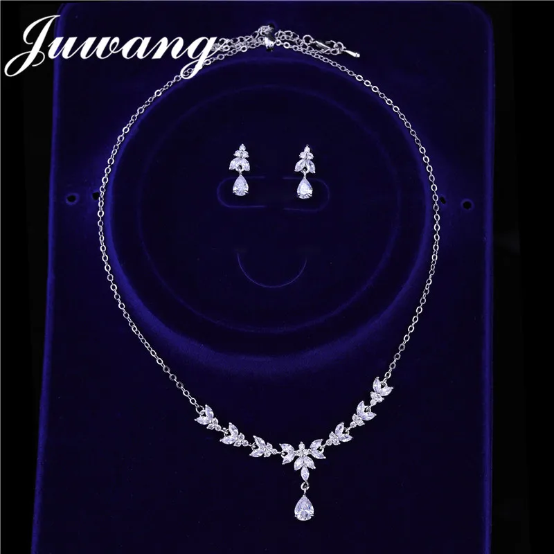 style 13 JUWANG белый Ювелирные наборы кристалл кулон ожерелье Набор Элегантный подарок на день Святого Валентина Sacero Inoxidable joyeria Mujer - Окраска металла: style 13
