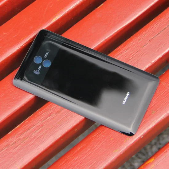 Стеклянный чехол на заднюю панель для huawei mate 10 mate 10, задняя крышка на батарейку для телефона, задняя крышка на заднюю панель - Цвет: Black