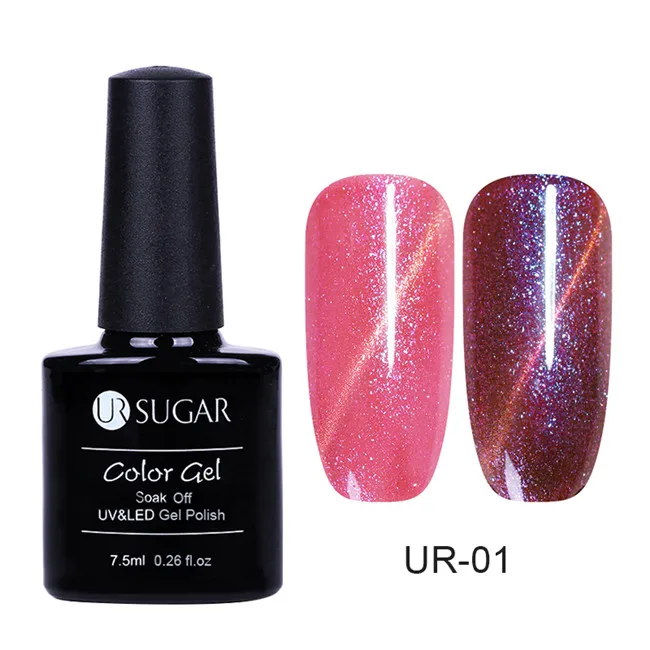 Ur Sugar 7,5 мл Цветной Гель-лак для ногтей хамелеон, полуперманентное верхнее покрытие, Базовое покрытие, замачиваемый УФ светодиодный Гель-лак для ногтей - Цвет: magnetic 1