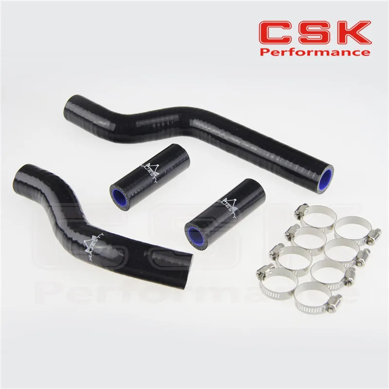 Силиконовый шланг радиатора + зажимы для YAMAHA YZ250 YZ 250 2002 2012 03 04 05 06 черный|silicone hose|hose