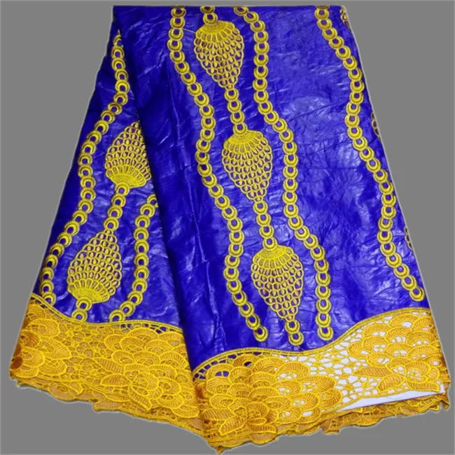 Элегантные вечерние Африканский вышивка хлопок Базен riche кружево ткань с шнур RRB9