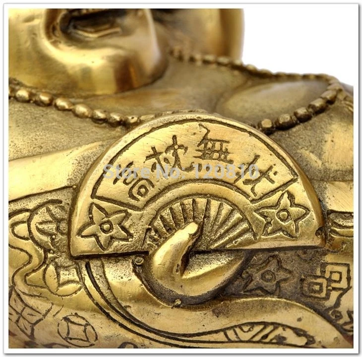 Медная Майтрея Будда украшения сидеть сложа руки и расслабить обогащение