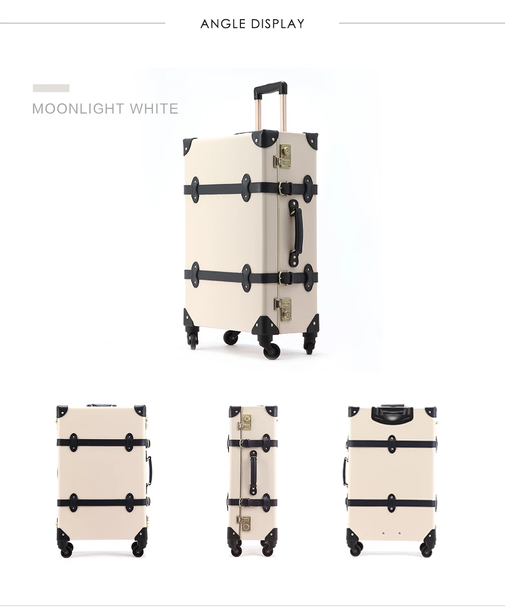 UNIWALKER, 20, 22, 24 дюйма, багаж из коровьей кожи, натуральная кожа, винтажный Дорожный чемодан, Классический ретро багаж с вращающимися колесами
