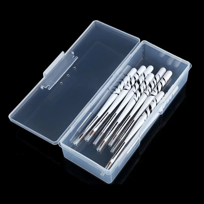 Прозрачная пластиковая коробка с крышкой для мелочей аксессуары маникюра ящик