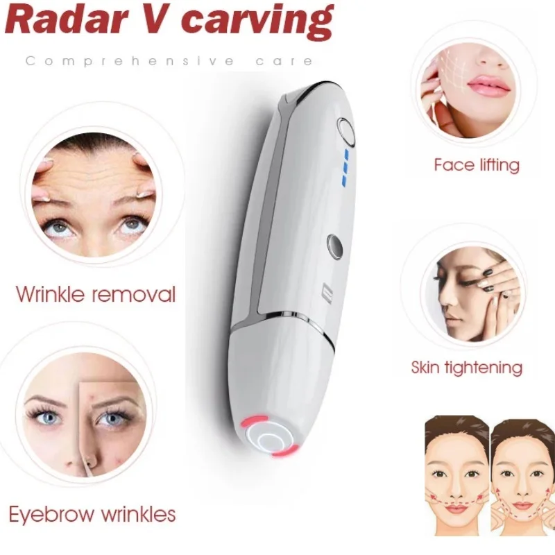 

Mini Hifu Ultrasonic V Face Lifting Wrinkle Removal Beauty Machine Radar Line Carving Skin Tightening 2019 newest home use