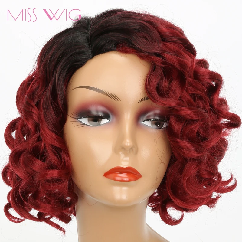 Парики из искусственных волос без шапочки основы короткий кудрявые черный парик