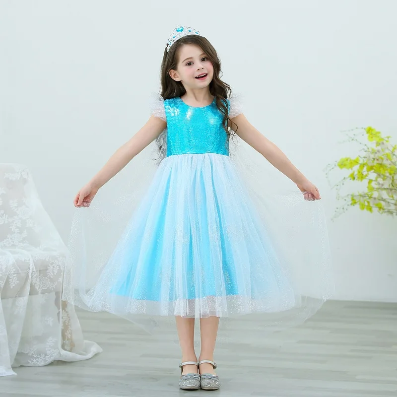 Рождественское платье принцессы для костюмированной вечеринки девочек детское