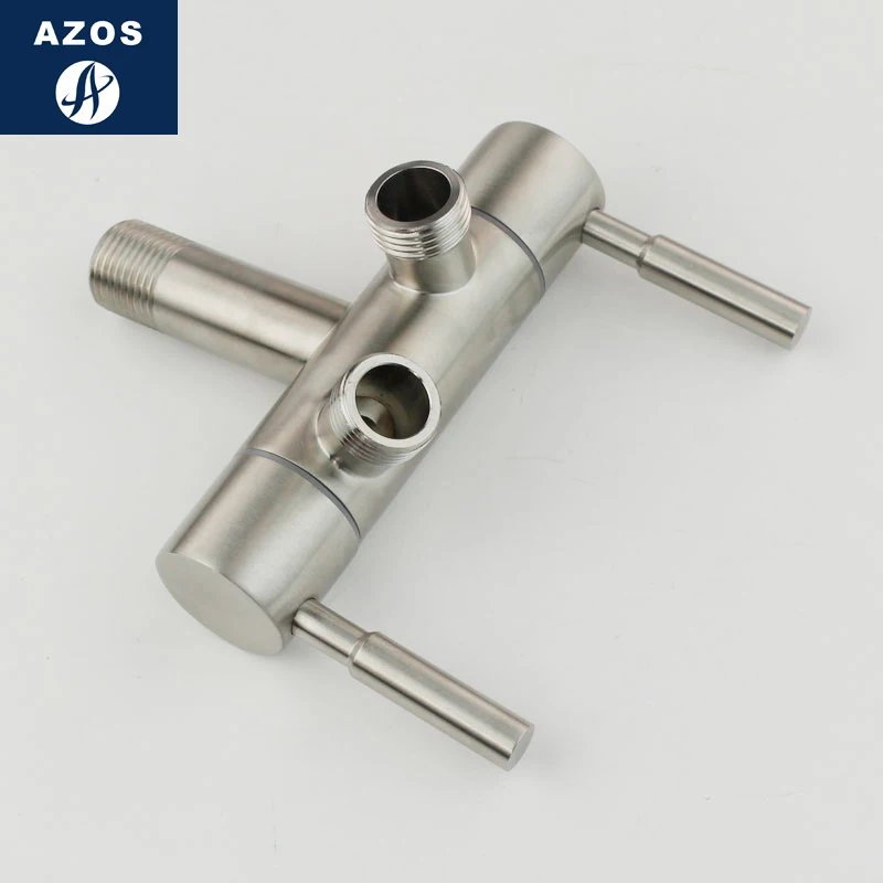 Azos биде кран под давлением сопло для душа нержавеющая сталь холодная вода две