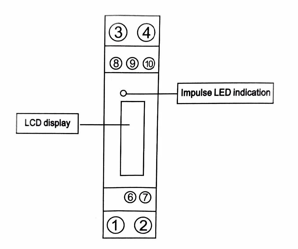 5(45) A 45A 220V 230V 50HZ 60HZ ЖК-дисплей однофазный din-рейку кВтч Ватт час din-рейка Синий Подсветка счетчик энергии