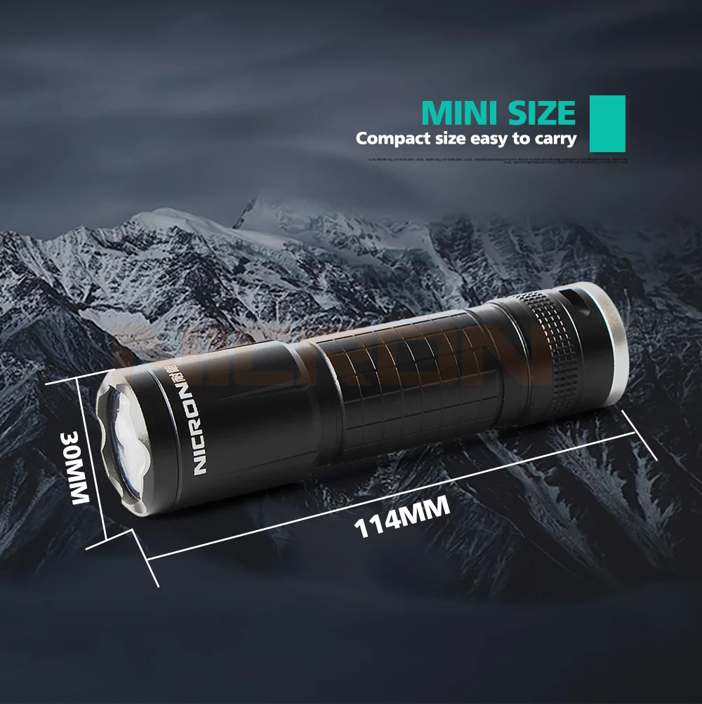 NICRON 3 Вт Фонарик светодиодный водонепроницаемый IPX4 анти-падение 150LM 3xaaa батарея мини фонарь для использования Хо держать обслуживание наружного использования N5