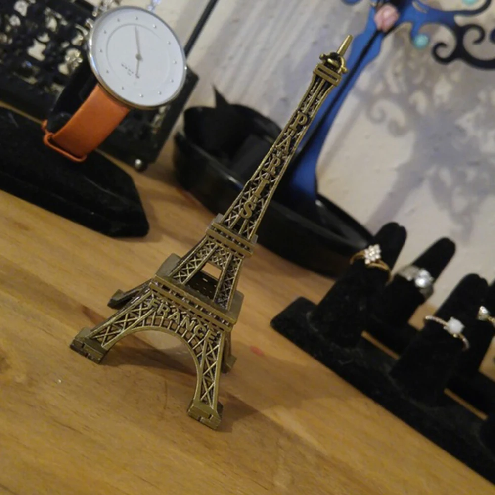5-13 см Effiel Tower фигурки бронзовая Парижская башня Металлические ремесла Статуэтка домашний декор сувенирная модель детские игрушки#0901