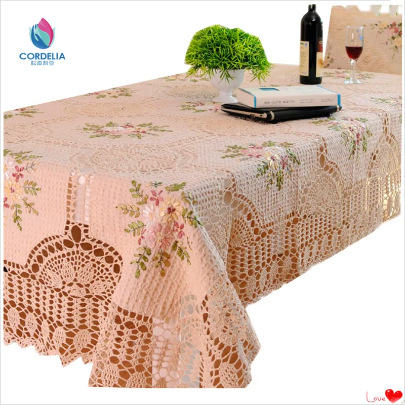 Новинка 2016 китайский товар модная скатерть с цветочной вышивкой zakka кружевной