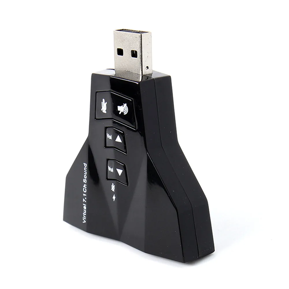 High Fidelity 7.1 Channel USB 2.0 3D Sound Card Adapter Microphone Speaker USB2.0 Full Speed 12Mbps JQ0328|Компьютерные кабели и