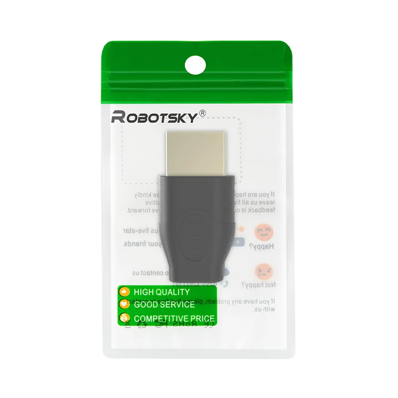 Robotsky HD 1080 P конвертер мультимедийного интерфейса высокой четкости HDMI кабель-переходник «папа»-Micro HDMI типа «Мама»; позолоченный адаптер конвертер для MP4 ТВ Тетрадь проектор