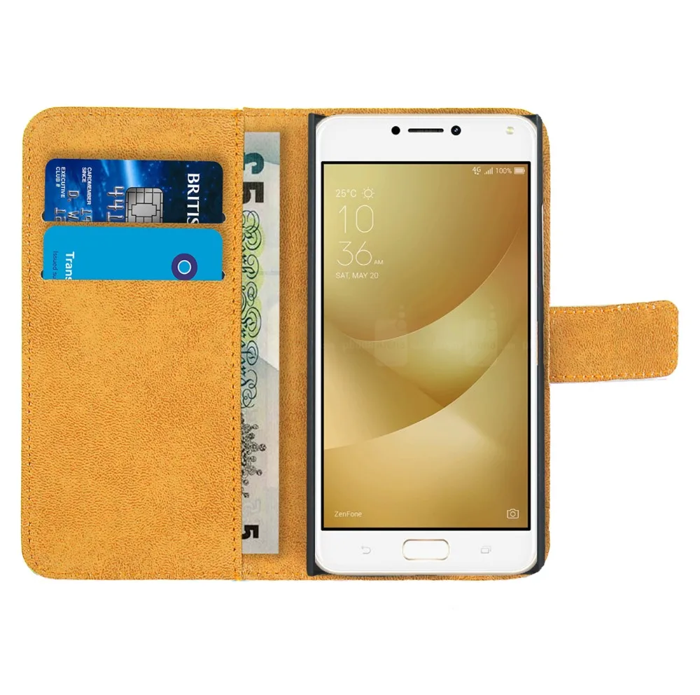 Винтажный чехол для Asus Zenfone 4 Max Wallet с узором кожаная сумка Coque/чехол для Asus Zenfone 4 Max ZC520KL(5,"