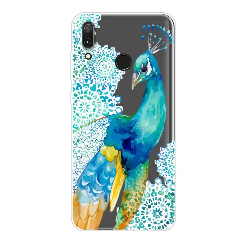 Мягкий чехол для Huawei Y7 2019 мультяшный силиконовый задняя крышка телефона Φ Y 7 Prime Pro