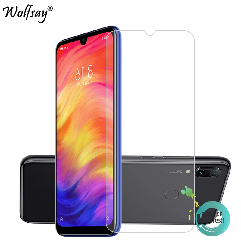 Protector de pantalla de vidrio templado para Xiaomi Redmi Note 7 Pro, pel&iacute;cula protectora para tel&eacute;fono Xiaomi Redmi Note 7 Pro-0