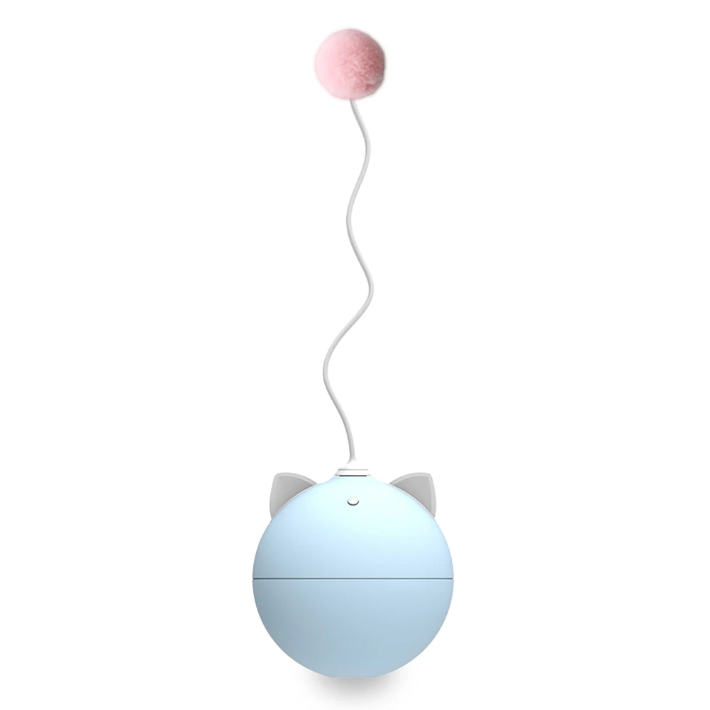 

Electric Cat Toy Self Rolling Ball Feather Toy Cat Playmate Stick Toys DC156
