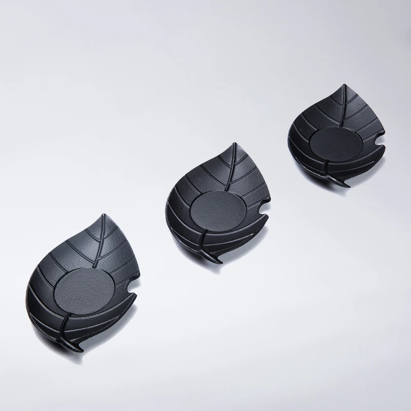 Пинни японский стиль железные чайные чашки коврики в форме листа термостойкий