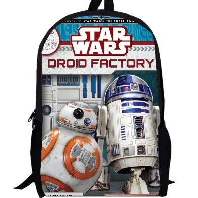 Рюкзак с принтом Звездные войны аниме BB 8 R2 Дарт Вейдер йода джедай женские