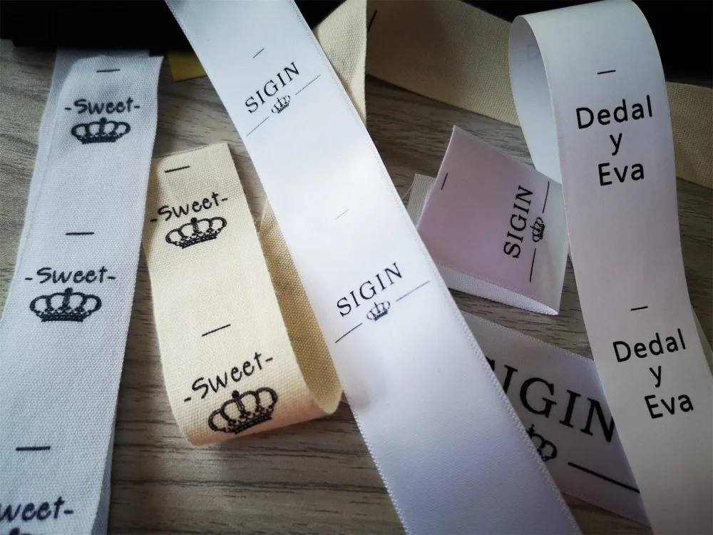 Пользовательские только швейные этикетки хлопок/нейлон/шелк материал одежды