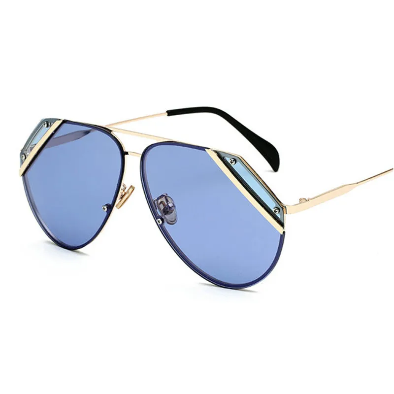 2018 Новый Rimless Круглые Солнцезащитные очки Для женщин Брендовая Дизайнерская