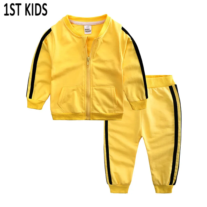 DBC0598 Baby Boys Clothing Sets Spring Girls Cotton Casual Tracksuits Kids Clothes Coat Pants 2Pcs Sports Suits baby Hoodies | Детская