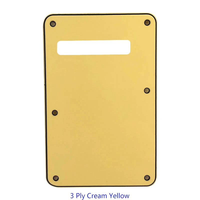 3 ply cream yellow Pleroo гитарные части тремоло Полость Крышка задняя пластина для Stratocaster Strat современный стиль электрогитара с 6 винтами - Цвет: 3 ply cream yellow
