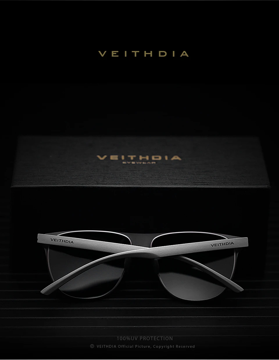 Новинка, бренд VEITHDIA, унисекс, нержавеющая сталь, солнцезащитные очки, поляризационные очки, аксессуары, мужские солнцезащитные очки для мужчин/женщин, gafas VT3920