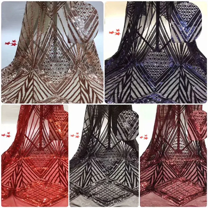 Кружевная ткань с блестками 2018 высокое качество Африканское вечернее платье