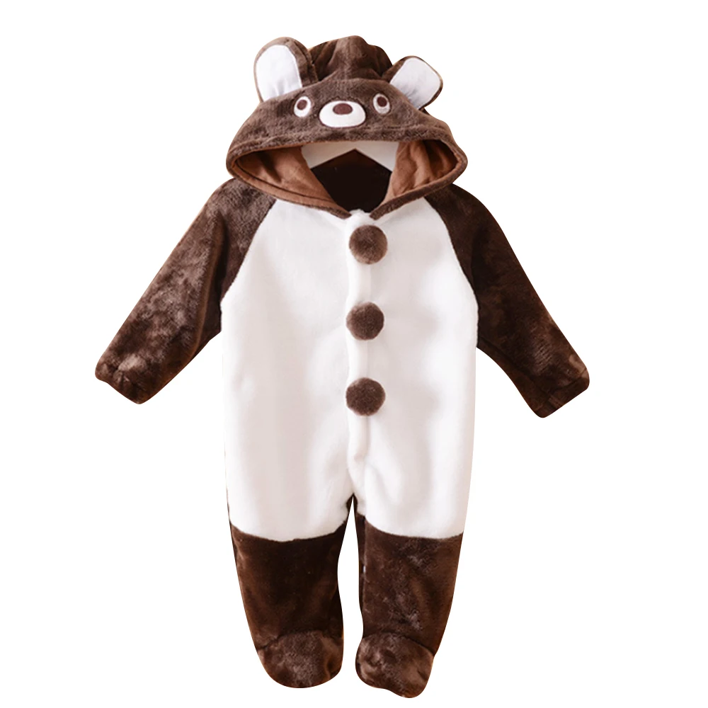 Зимние комбинезоны для новорожденных Одежда маленьких мальчиков и девочек