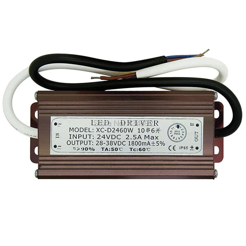 60 Вт DC24V вход DC28 38V 1.8A IP65 Водонепроницаемый Светодиодный драйвер Источник питания