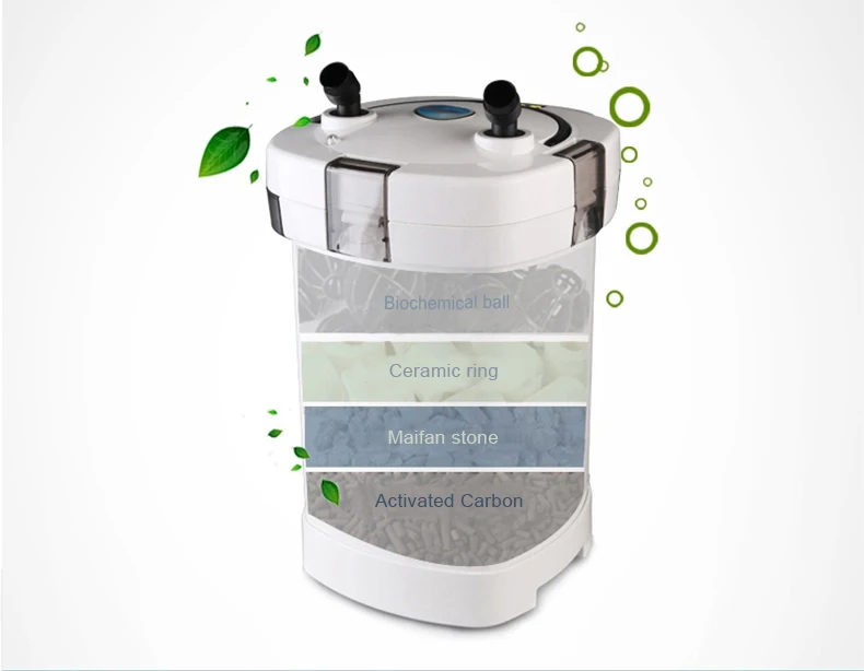 Цилиндрический фильтр HW 504B Fish Tank внешний для аквариума Bucket бесшумный погружной