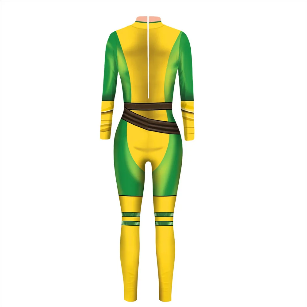 3D зеленый Rogue Марвел Капитан Анна Костюм косплей женские фильм Marvel х мужские