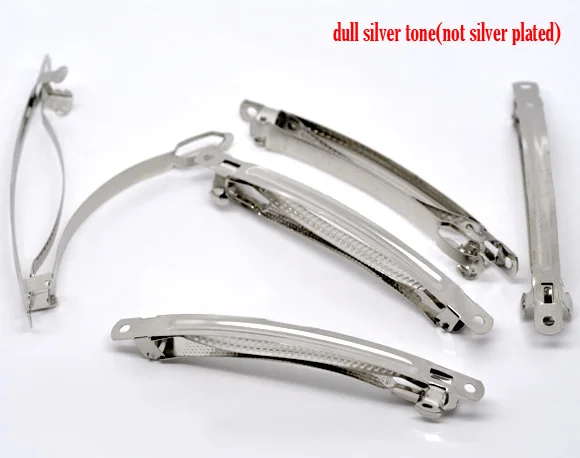 DoreenBeads 10 серебристых французских заколки пряжки для волос 10x0 7 см (B11523) yiwu|jewelry