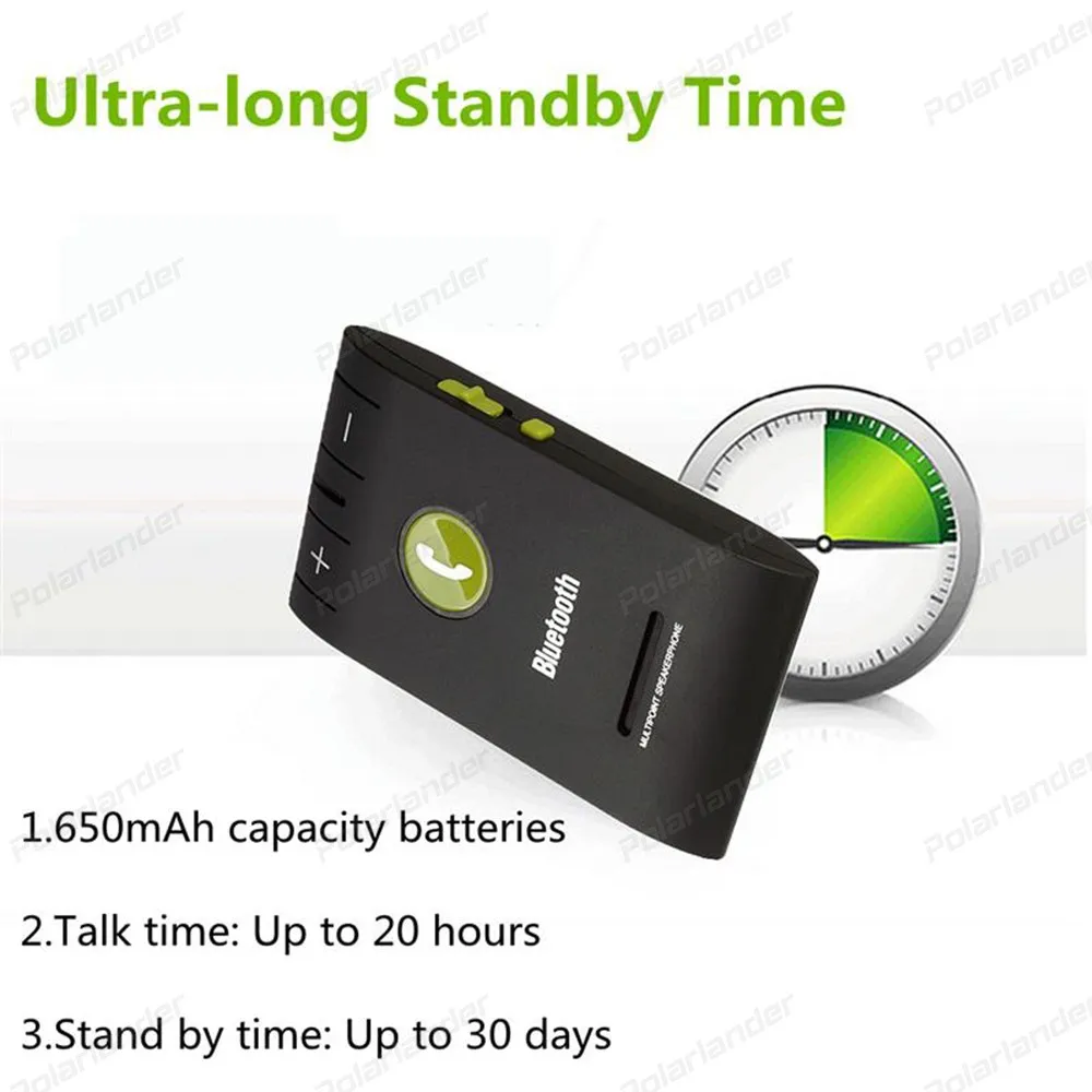 

Slim 4.0.Handsfree Bluetooth In-car Plastic sun visor For Universal Phone with Car Charger MP3 Music Player