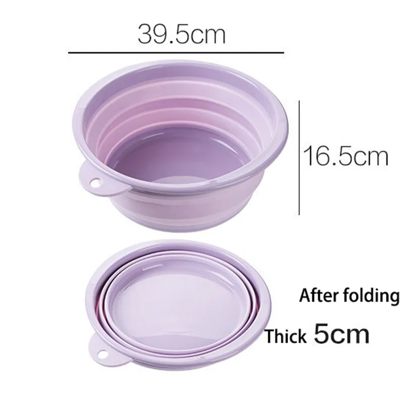 Large Purple ONEUP портативное складное ведро Бытовая пластиковая раковина для стирки туризма на открытом воздухе складное ведро многофункциональное рыболовное Походное мытье ванну - Цвет: Large Purple
