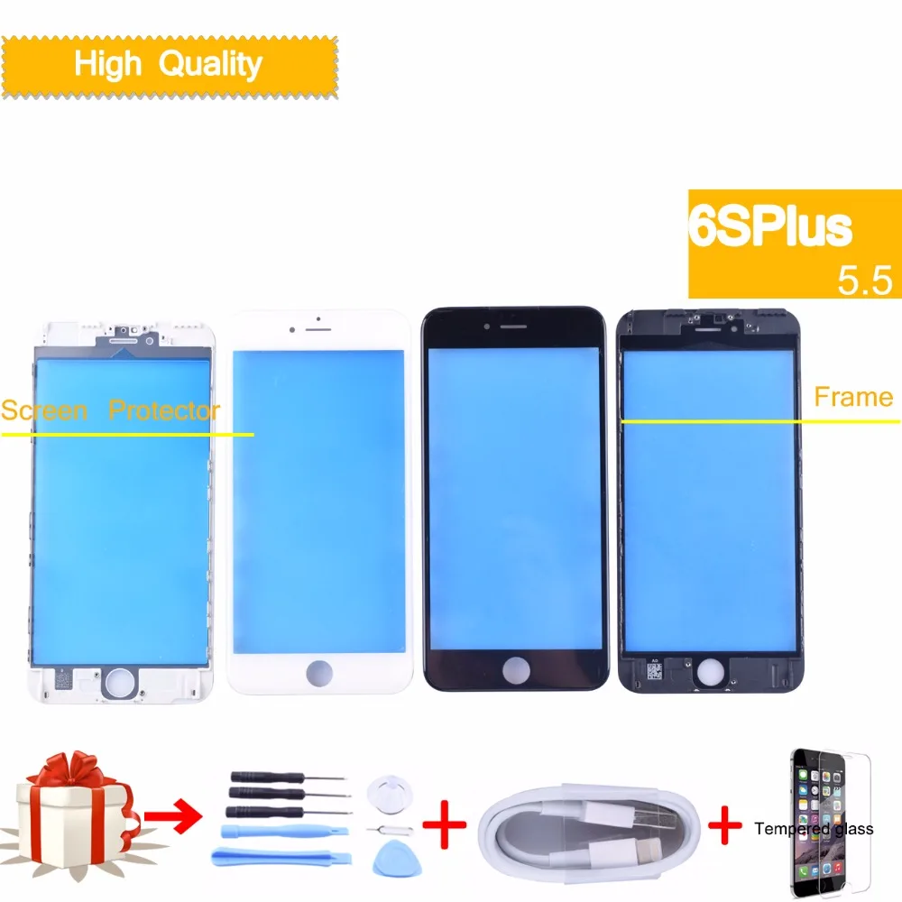 Для iPhone 6S plus сенсорный экран дигитайзер стеклянная линза Панель передний
