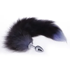 1 * искусственный хвост, сексуальная металлическая пробка, анальная пробка для взрослых, нержавеющая сталь, искусственный хвост, секс-игрушка, Анальная пробка, подарок