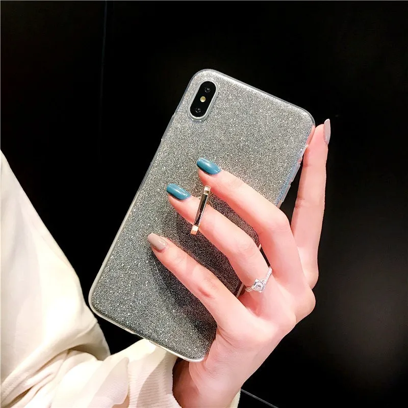 Case For Samsung Galaxy J2 J3 J4 J5 J6 J7 J8 Core Plus Prime Pro 2017 2018 2016 Phone Glitter Soft Silicone Finger Ring Cover |