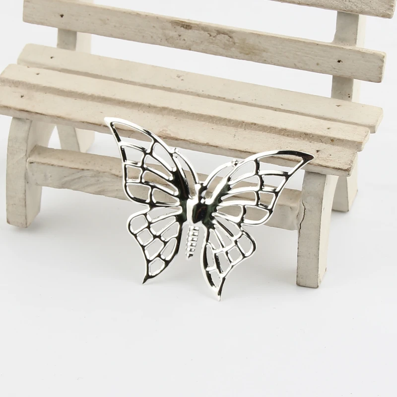 Серебряная бабочка филигрань Обертывания Разъемы Металл ремесла разъем для