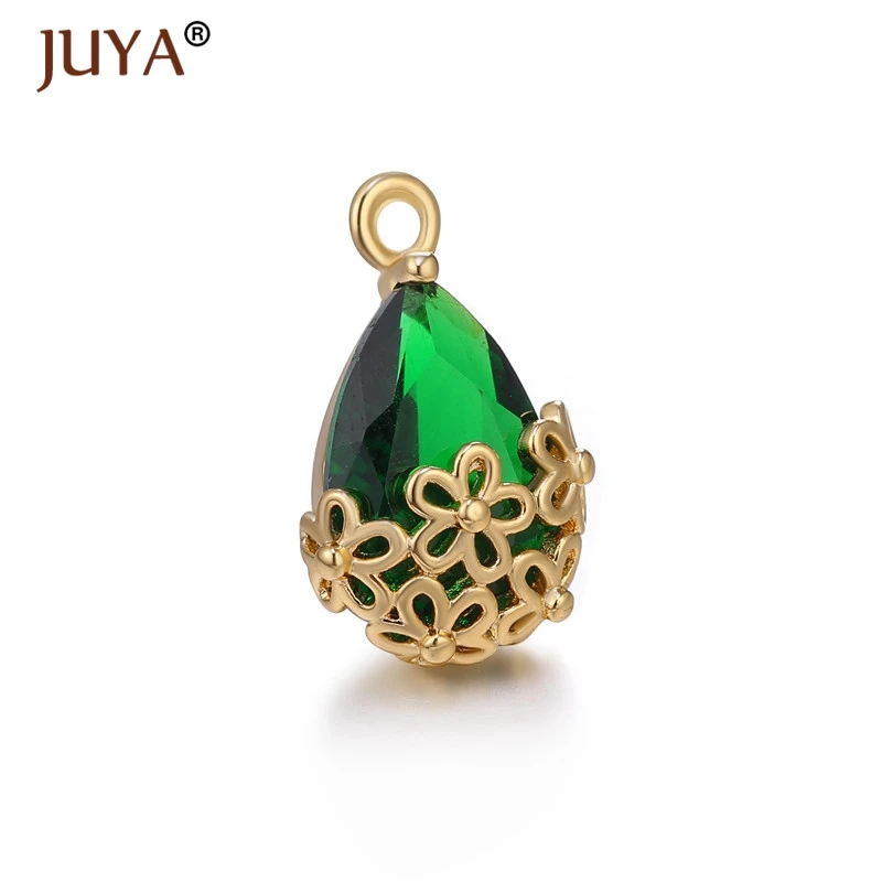 Новые Кристальные Подвески JUYA модные циркониевые подвески в форме капли с полыми