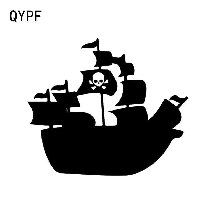 QYPF 12 7*10 8 см интересный декор пиратского корабля виниловый графический черный