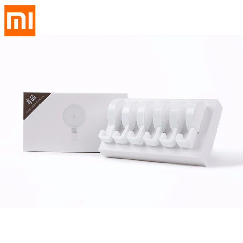 6pcs hooks 6 шт./лот Xiaomi Mijia счастливой жизни небольшой крюк HL повышенной клейкости выдержать 3 кг вес для кухня спальня ванная комната - Цвет: 6pcs hooks