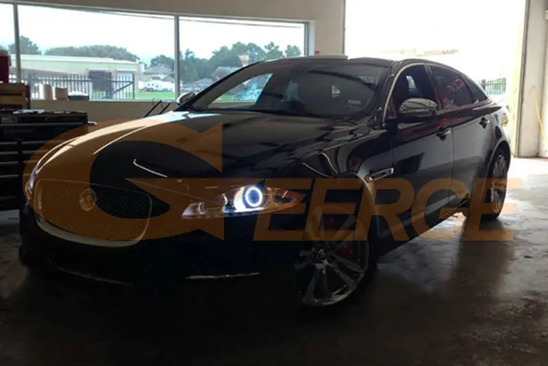 Для Jaguar XJ 2011 2012 2013 отличный РЧ Bluetooth контроллер многоцветный ультра яркий RGB светодиодный комплект ангельских глаз